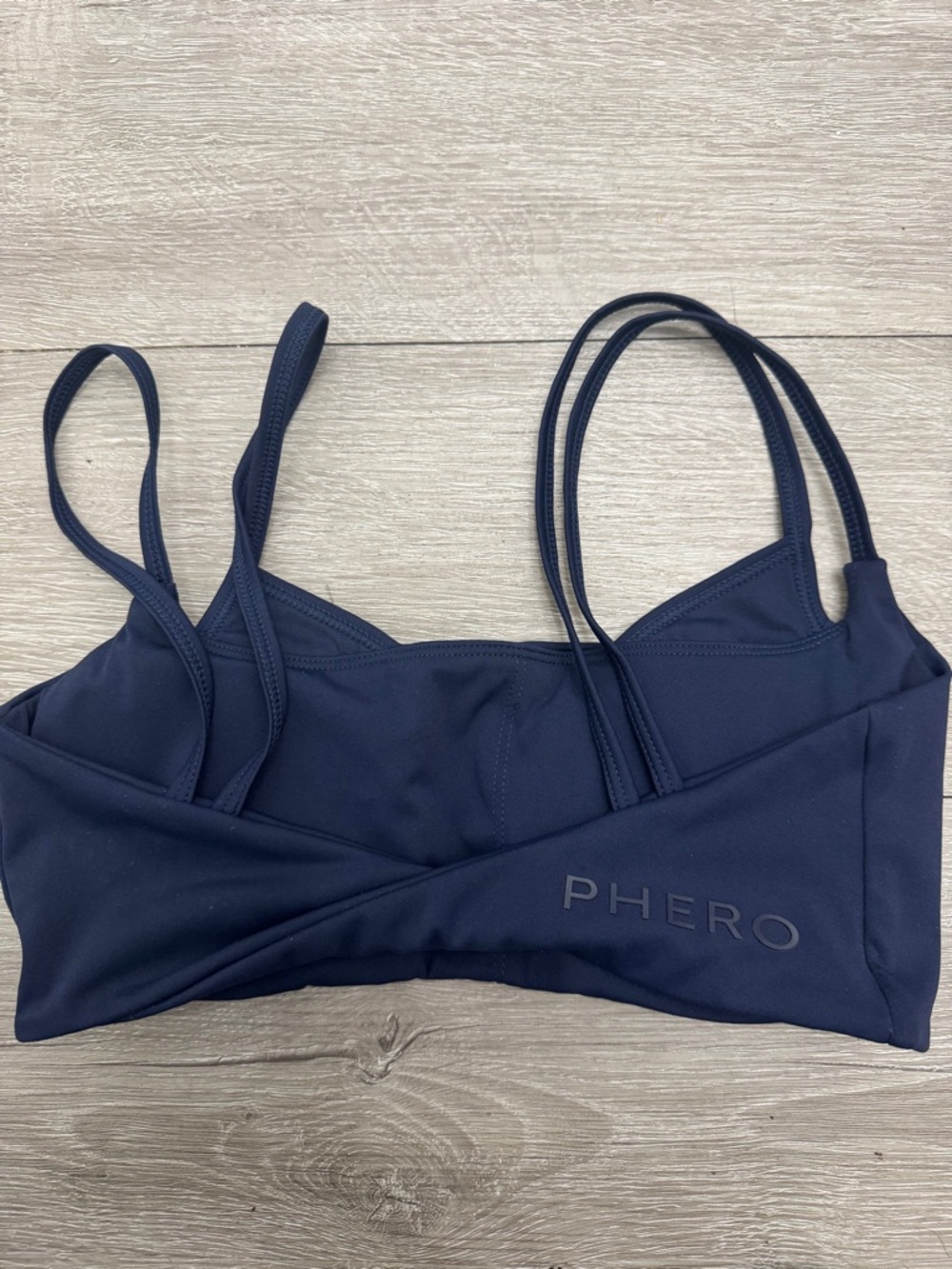 Navy Double-Strap Light Support Sports Bralette - Picture 2 of 5